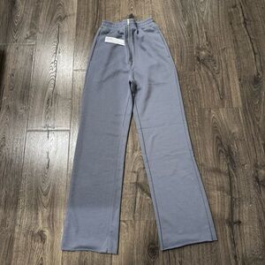 YUYU Gray Sweatpants size small women cotton blend front zipper pockets